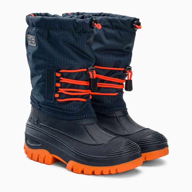 CMP Ahto stivali da neve da bambino nero blu/arancio fluo 4