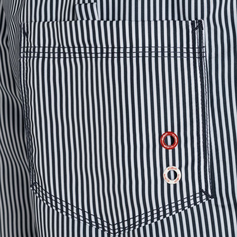 Pantaloncini da bagno CMP da uomo bianchi e blu navy 3R50857/21ZE 4