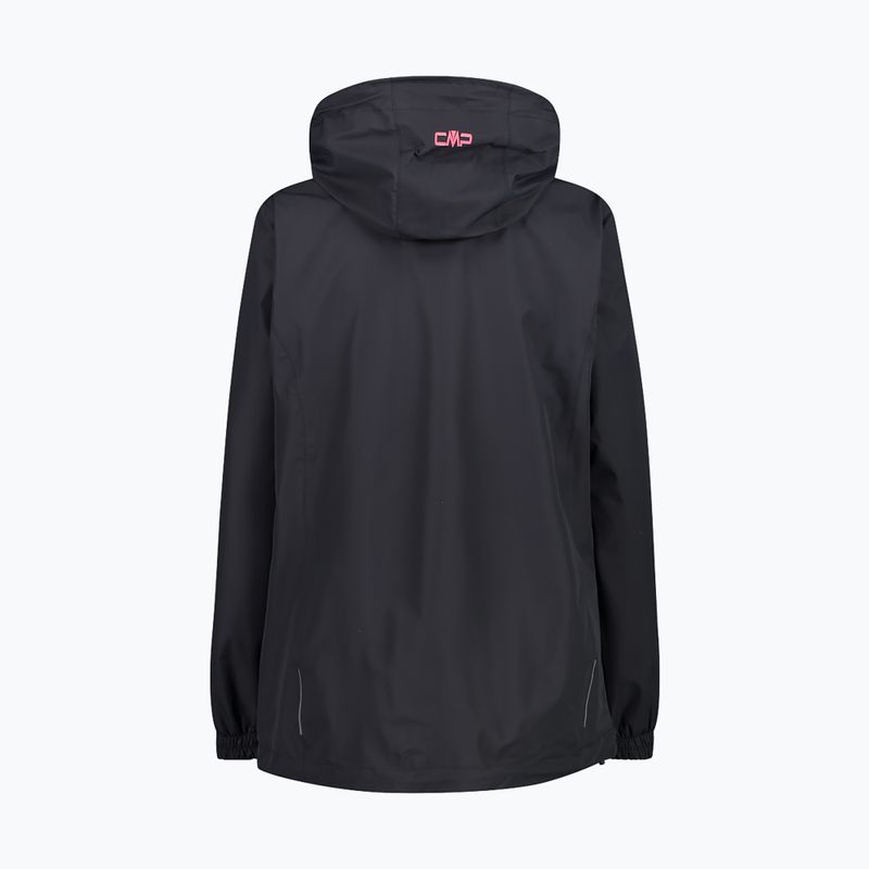 Giacca antipioggia donna CMP 39X6636 Fix Hood antracite/lucido 2