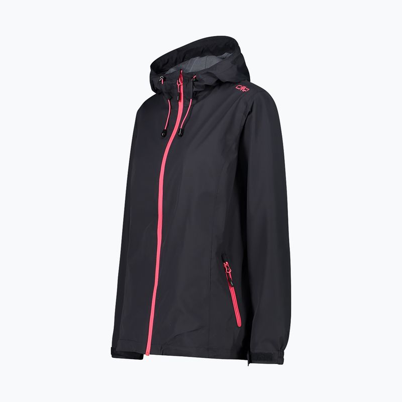 Giacca antipioggia donna CMP 39X6636 Fix Hood antracite/lucido 3