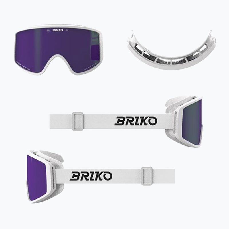 Maschera da sci Briko Pulse white/purple 5