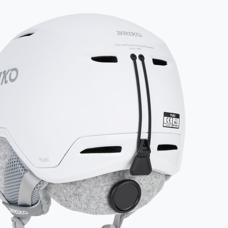 Casco da sci Briko Yuki matt shiny white/silver 8