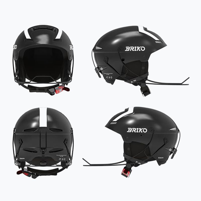 Casco da sci Briko Slalom Epp 2.0 shiny black/white 10
