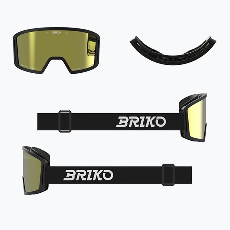 Maschera da sci per bambini Briko Frostbite black/yellow 7