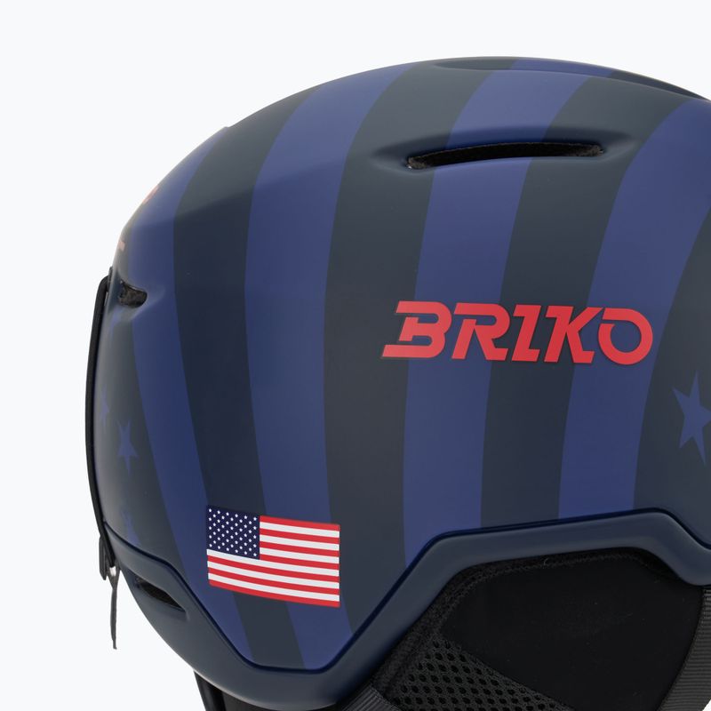 Casco da sci Briko Aran USA matt tangaroa blue/biscay blue/cardinal red/white 7