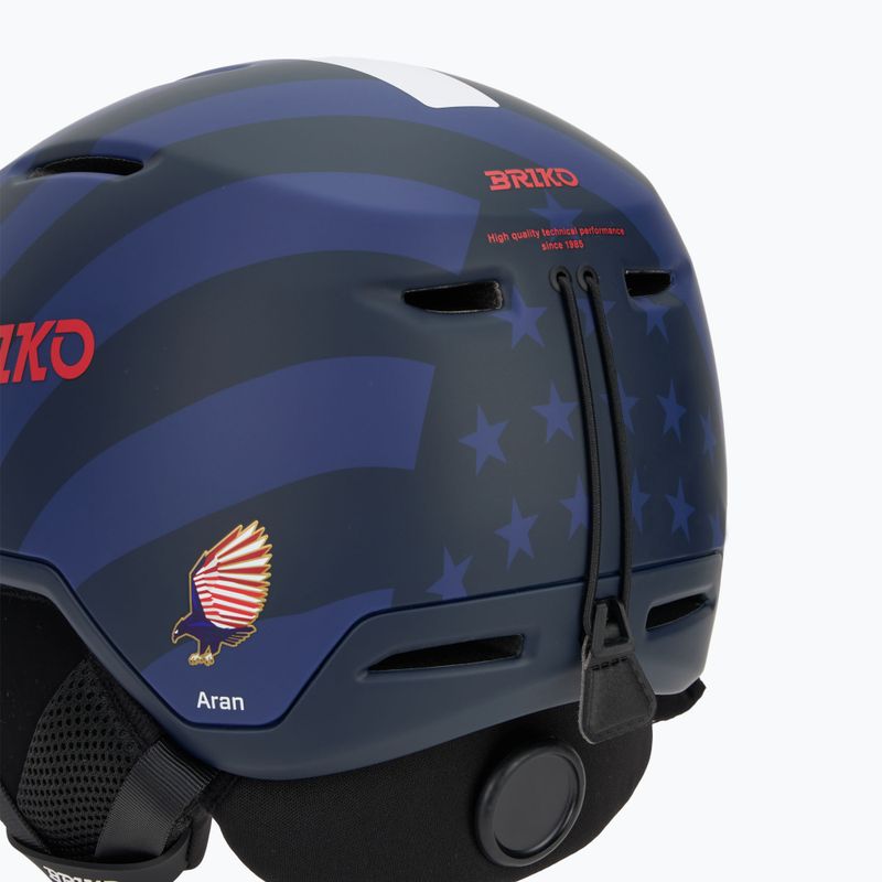 Casco da sci Briko Aran USA matt tangaroa blue/biscay blue/cardinal red/white 8