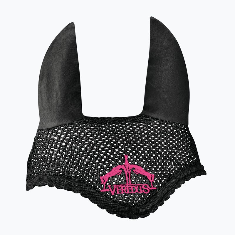Paraorecchie per cavalli colorati Veredus nero/rosa