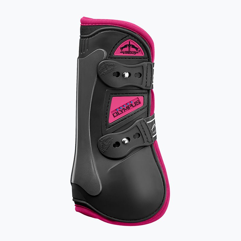 Protezioni anteriori per cavalli Veredus Olympus colorate nero/rosa chiaro
