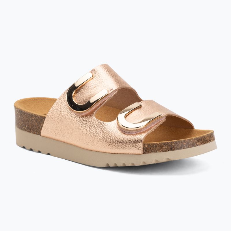 Ciabatte da donna Scholl Montery 2 Straps Ad Med rosa/oro