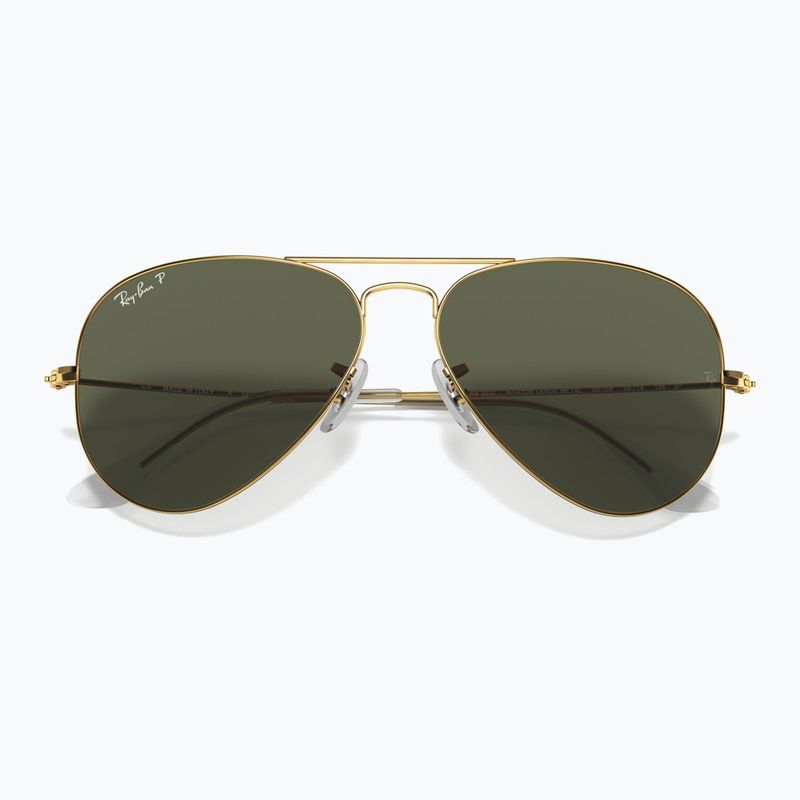Occhiali da sole Ray-Ban Aviator Classic arista gold/green g-15 polarized 3