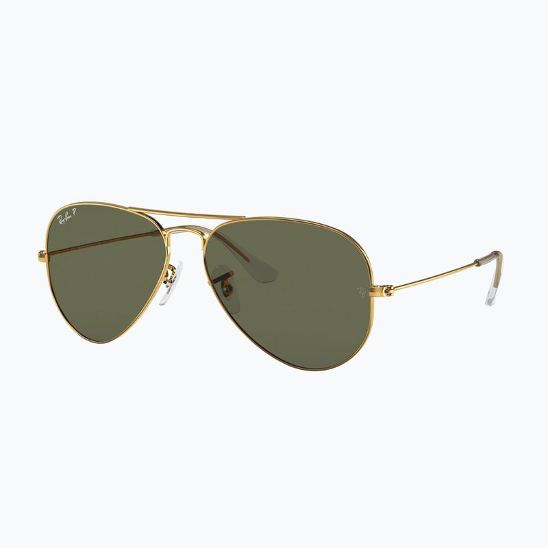 Occhiali da sole Ray-Ban Aviator Classic arista gold/green g-15 polarized 4