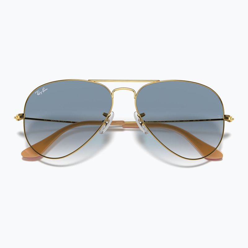 Occhiali da sole Ray-Ban Aviator Classic arista gold/light blue 3