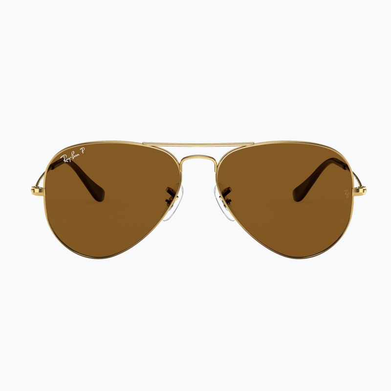 Occhiali da sole Ray-Ban Aviator Classic arista gold/brown polarized 2