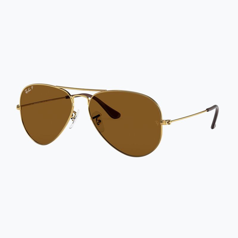 Occhiali da sole Ray-Ban Aviator Classic arista gold/brown polarized 4