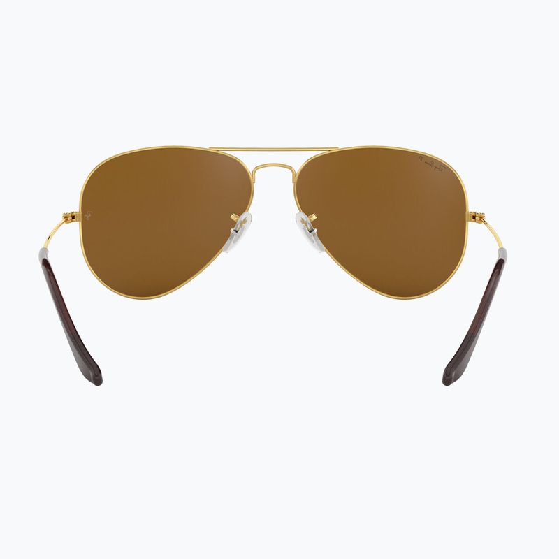 Occhiali da sole Ray-Ban Aviator Classic arista gold/brown polarized 5