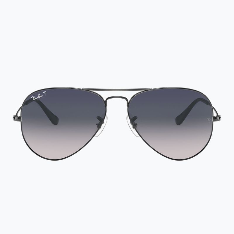 Occhiali da sole Ray-Ban Aviator Classic gunmetal/blue polarized 2