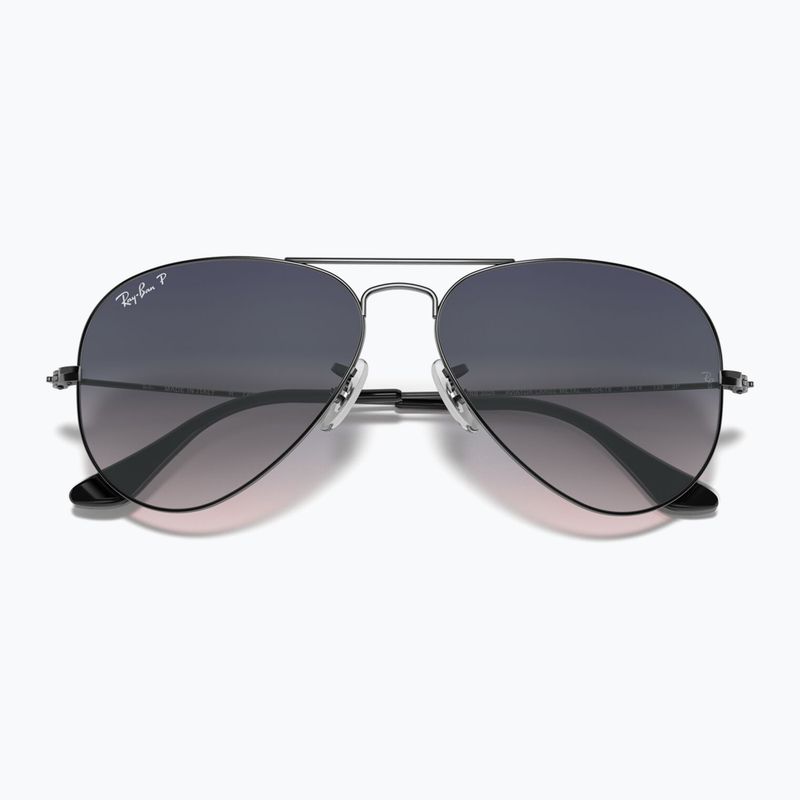 Occhiali da sole Ray-Ban Aviator Classic gunmetal/blue polarized 3