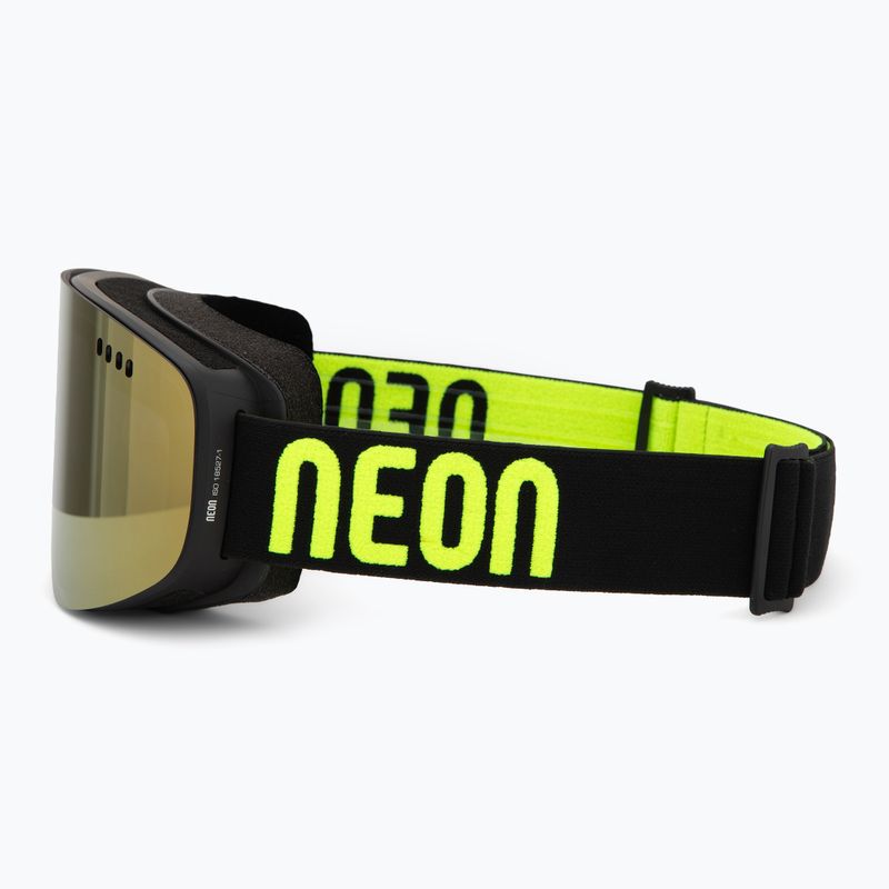 Maschera da sci Neon Light black/yellow/mirror gold 4