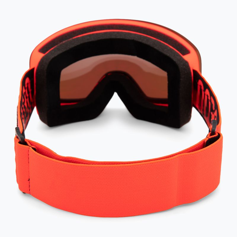 Maschera da sci Neon Light red/mirror steel 3