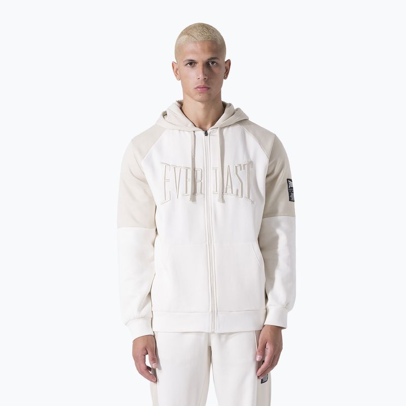 Felpa Everlast Neutrals Full Zip uomo bianco polvere/beige chiaro