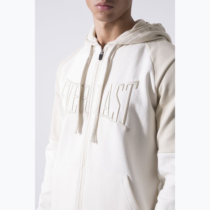 Felpa Everlast Neutrals Full Zip uomo bianco polvere/beige chiaro 4