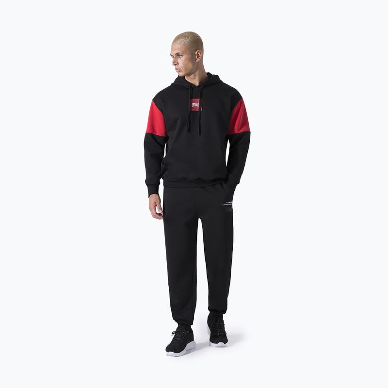 Felpa con cappuccio Everlast Streetwear Uomo nero/rosso 2