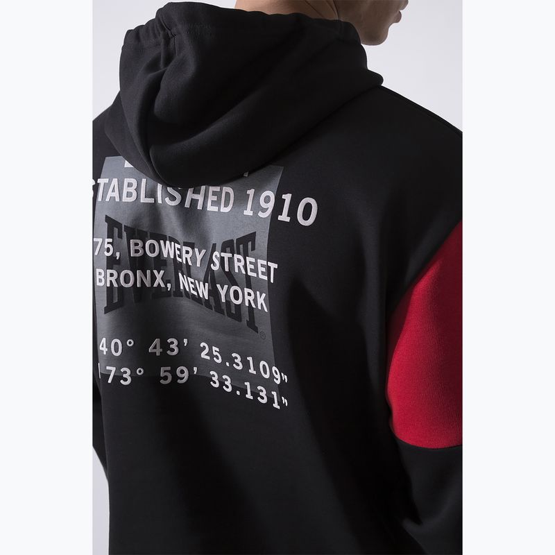 Felpa con cappuccio Everlast Streetwear Uomo nero/rosso 5