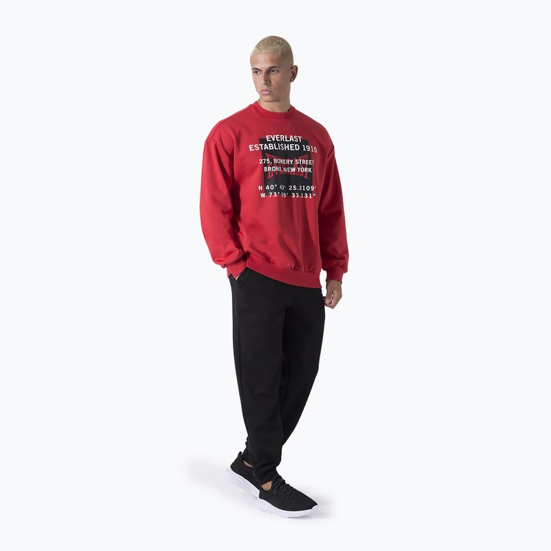Felpa Everlast Streetwear a girocollo da uomo rosso/nero 2