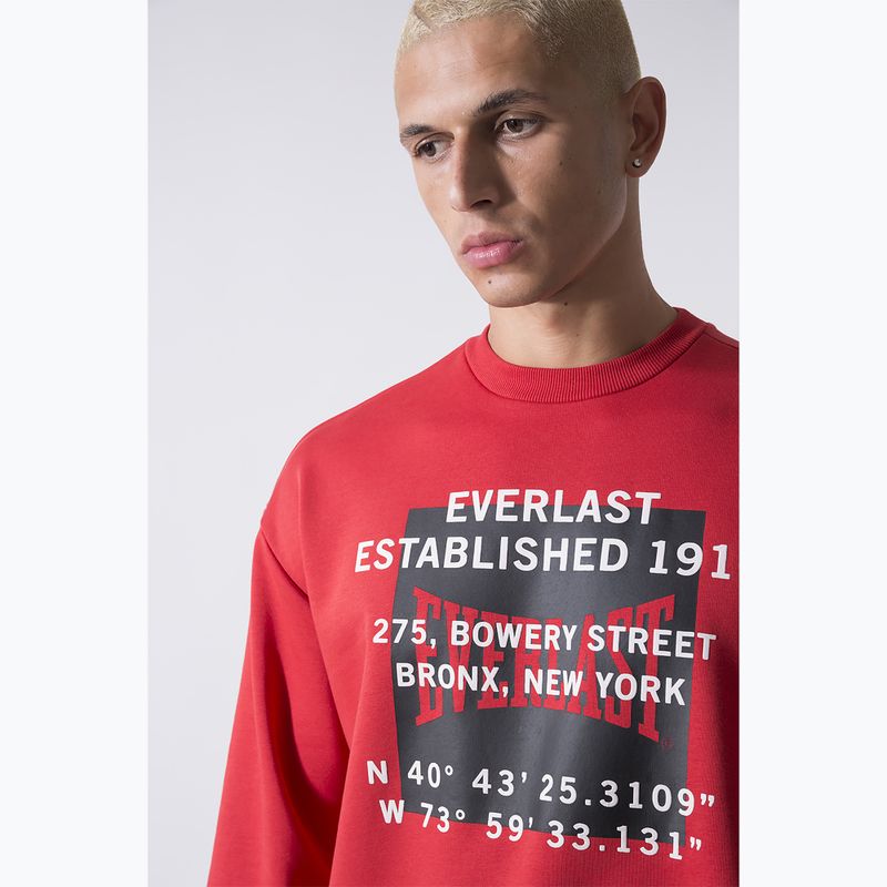 Felpa Everlast Streetwear a girocollo da uomo rosso/nero 4