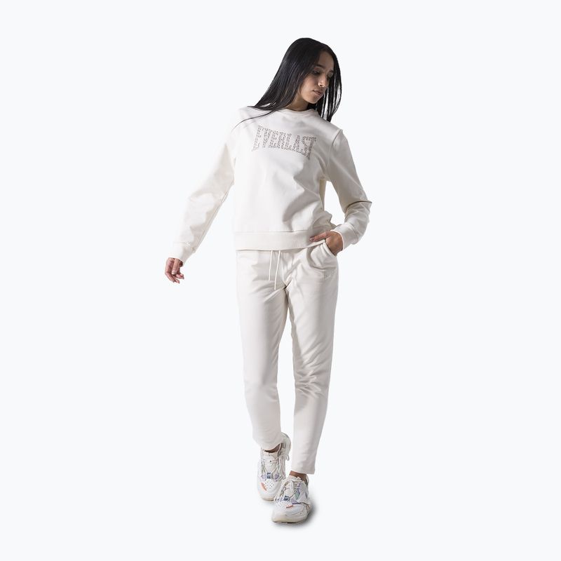 Felpa Everlast Leisure Crewneck donna bianco polvere 2