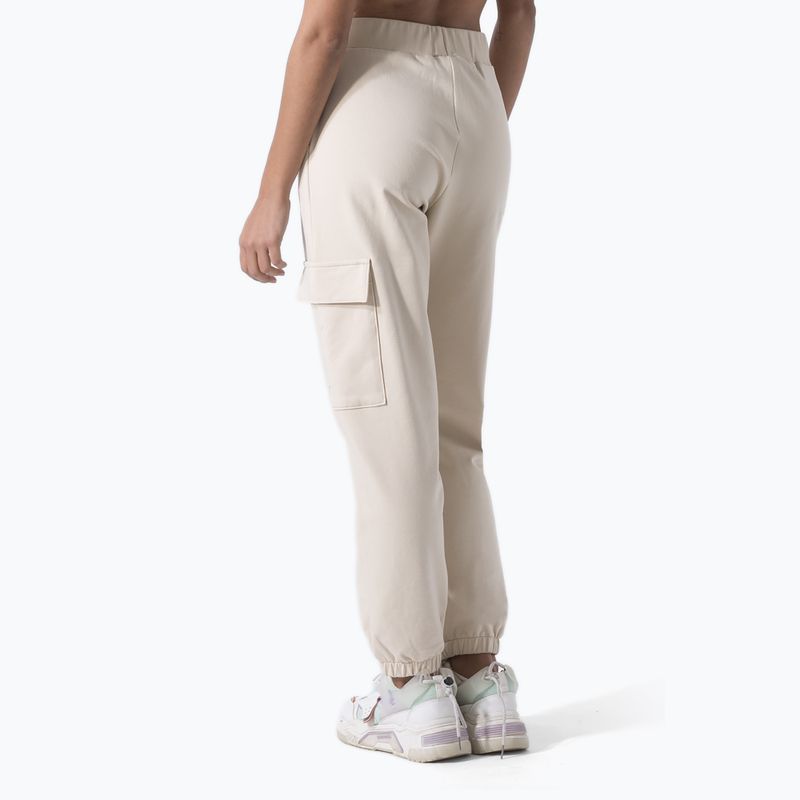 Pantaloni da allenamento da donna Everlast Leisure Cargo beige chiaro 3