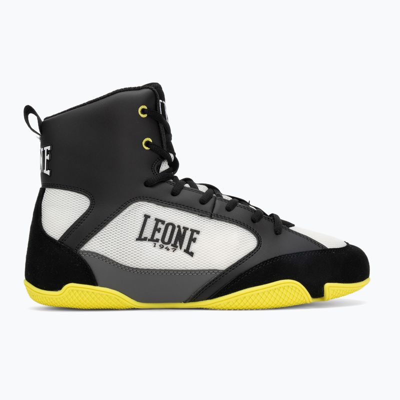 Scarpe da boxe LEONE 1947 Premium Boxing black/lime/black/lime 2