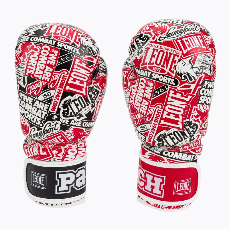 Guanti da boxe LEONE bambino 1947 Patch nero/rosso