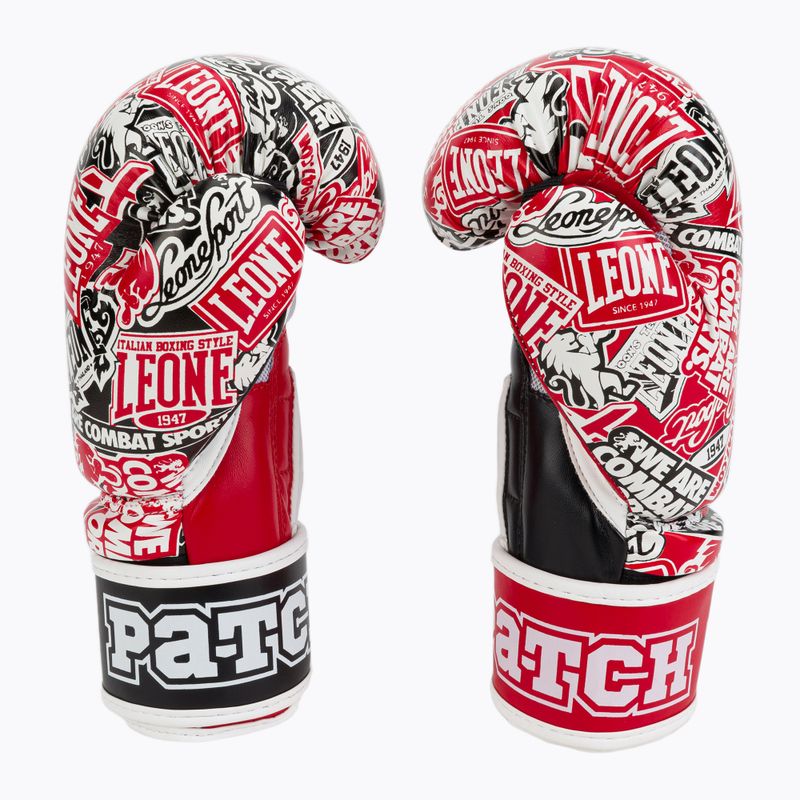 Guanti da boxe LEONE bambino 1947 Patch nero/rosso 4