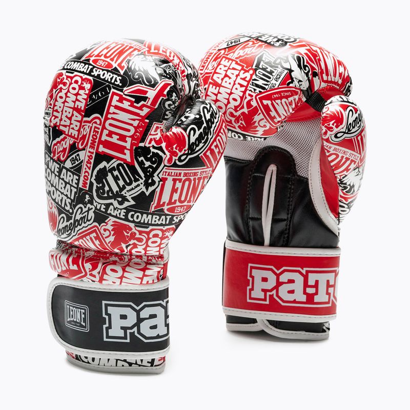 Guanti da boxe LEONE bambino 1947 Patch nero/rosso 7