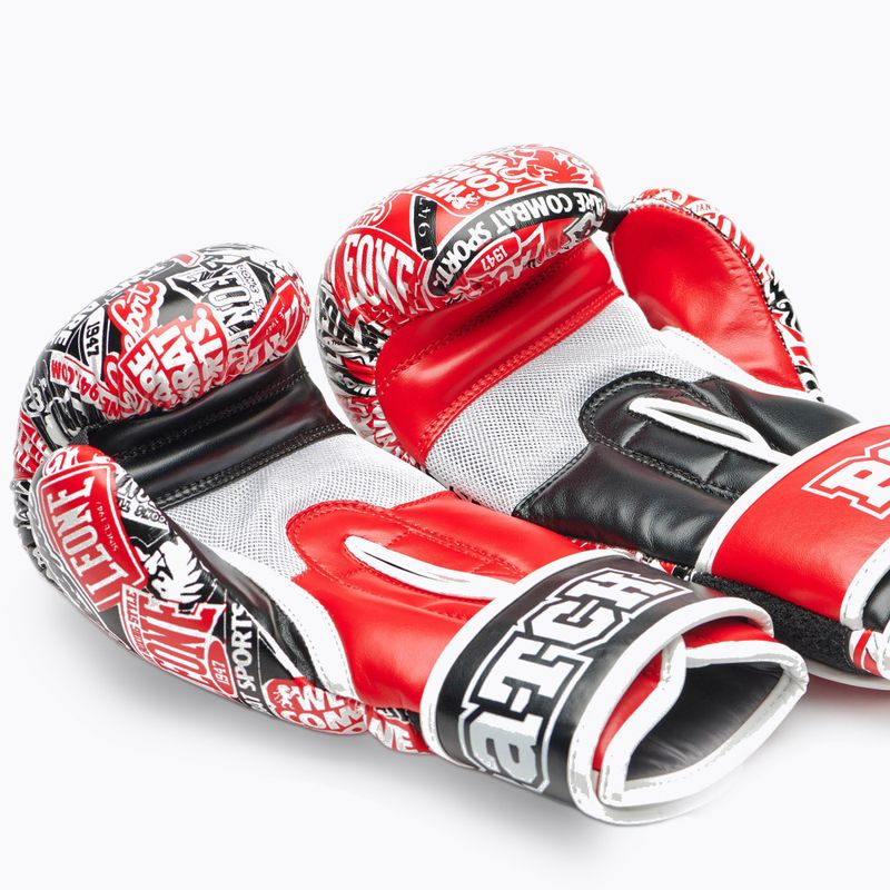 Guanti da boxe LEONE bambino 1947 Patch nero/rosso 12