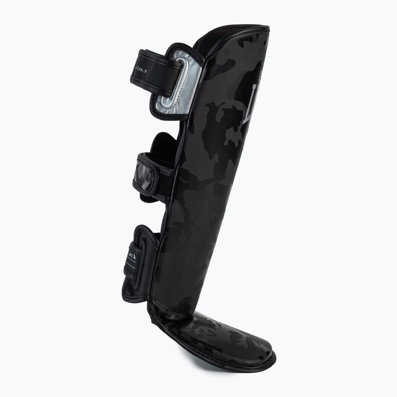 Protezioni tibia LEONE 1947 Camoblack nero 2