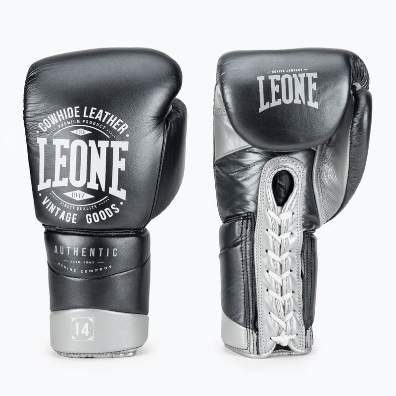 LEONE 1947 Authentic 2 guantoni da boxe grigio ardesia