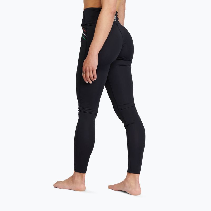 Leggings da allenamento donna LEONE 1947 Flag nero 5