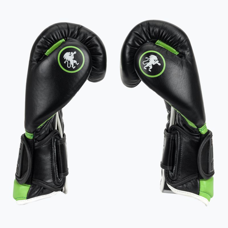 Guantoni da boxe LEONE 1947 Il Tecnico N3 nero/verde 5