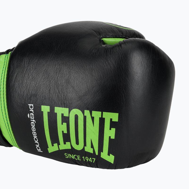 Guantoni da boxe LEONE 1947 Il Tecnico N3 nero/verde 6