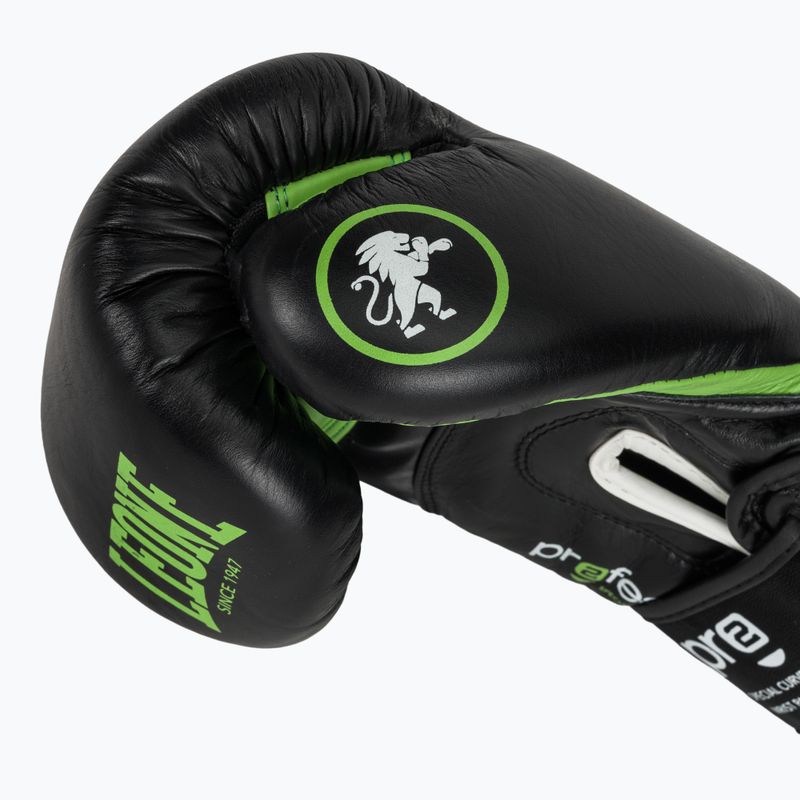 Guantoni da boxe LEONE 1947 Il Tecnico N3 nero/verde 8