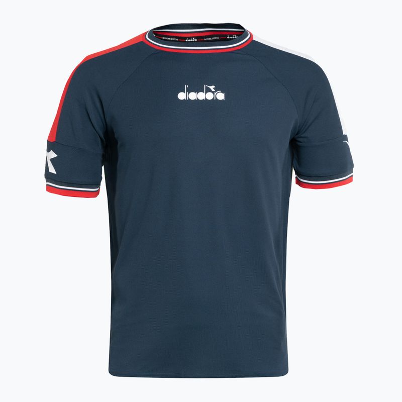 Maglietta Diadora Icon SS TS uomo blu corsaro