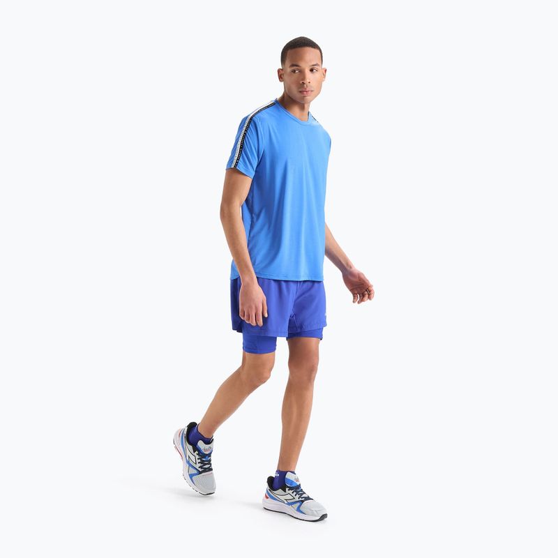 Pantaloncini da corsa Diadora Double Layer Bermuda Be One da uomo, blu imperiale 3