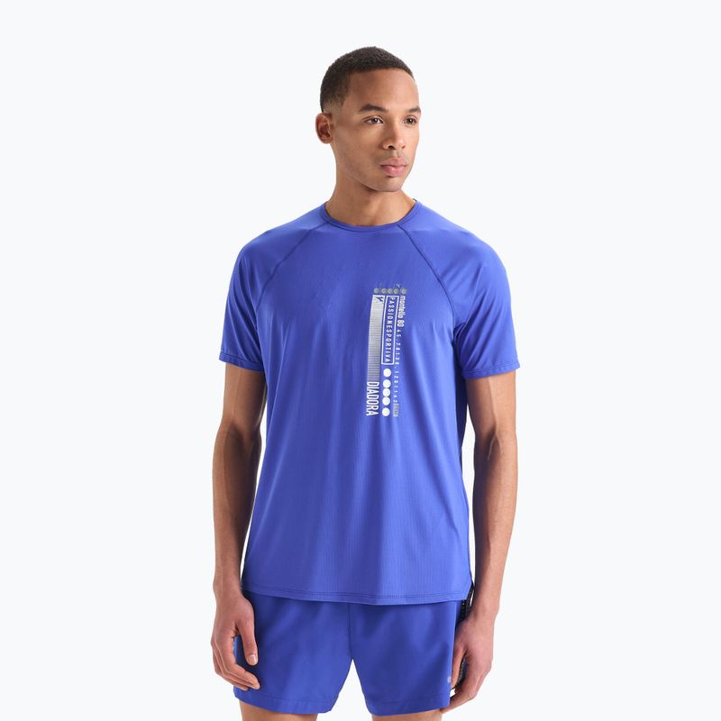 Maglietta Diadora Super Light Be One uomo blu imperiale