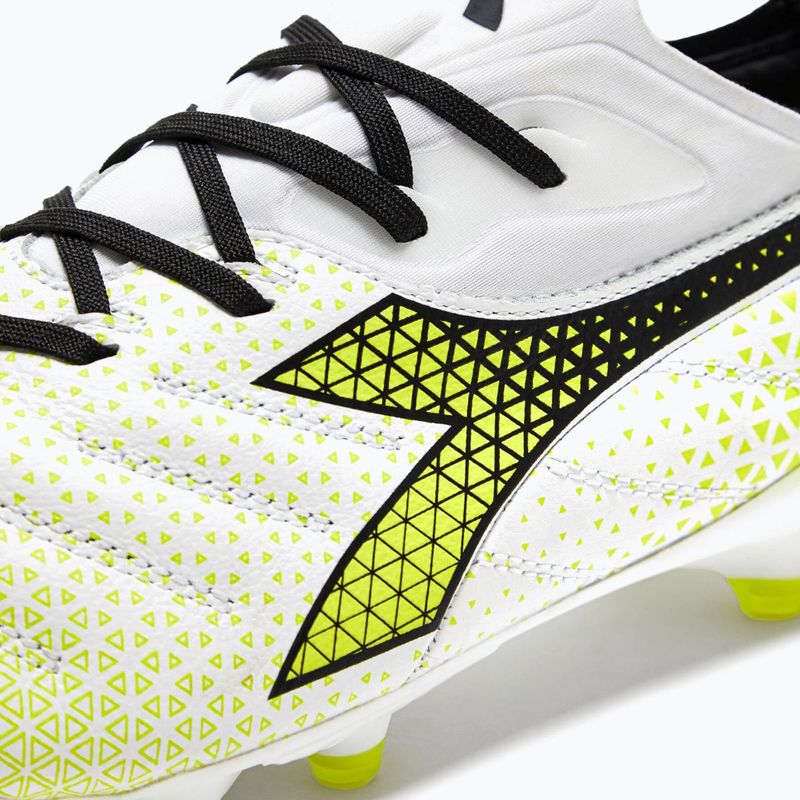 Scarpe da calcio Diadora Brasil Elite Tech GR LPX uomo bianco/nero/giallo fluo 15