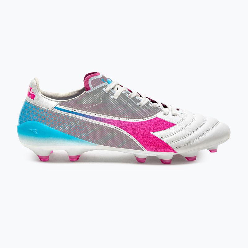 Scarpe da calcio Diadora Brasil Elite Veloce GR ITA LPX Uomo bianco/rosa fluo/blu fluo 11