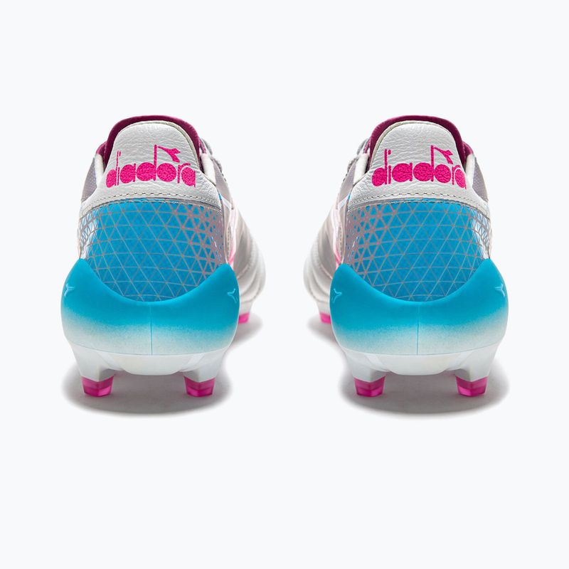 Scarpe da calcio Diadora Brasil Elite Veloce GR ITA LPX Uomo bianco/rosa fluo/blu fluo 12