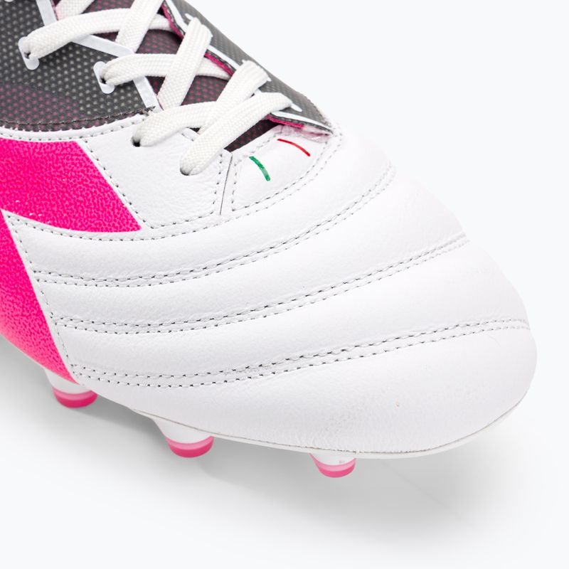 Scarpe da calcio Diadora Brasil Elite Veloce GR ITA LPX Uomo bianco/rosa fluo/blu fluo 7