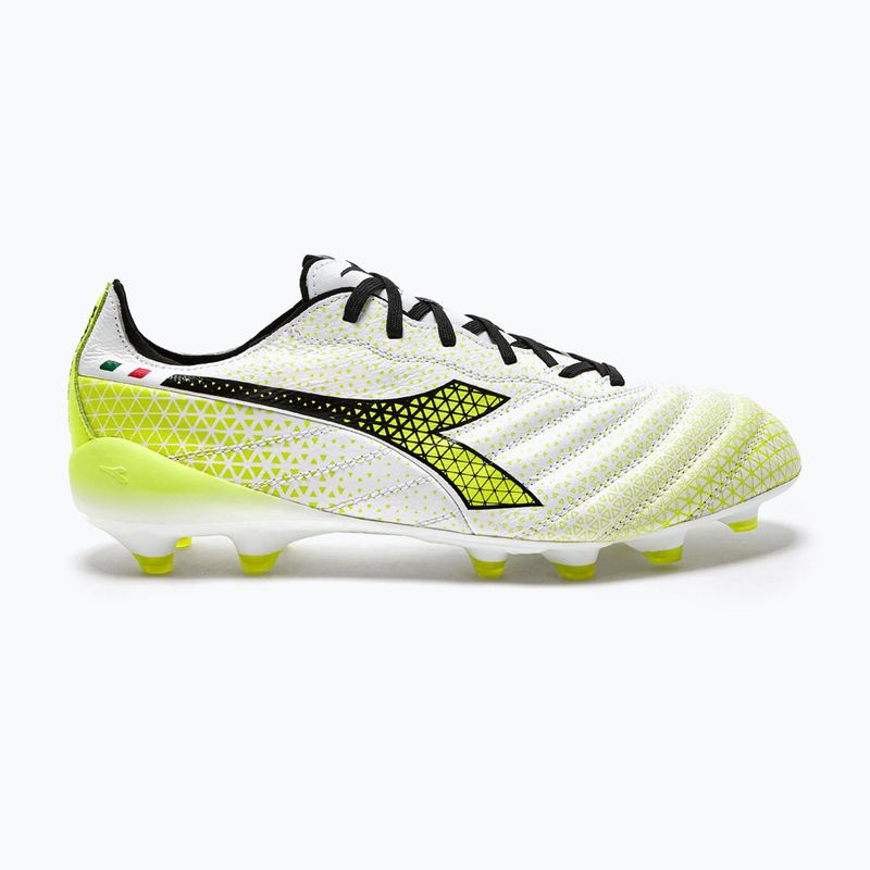 Scarpe da calcio Diadora Brasil Elite Tech GR ITA LPX uomo bianco/nero/giallo fluo 11